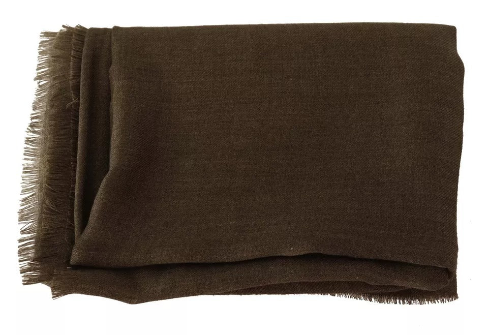 Sciarpa Dolce & Gabbana a righe verdi in cashmere con frange