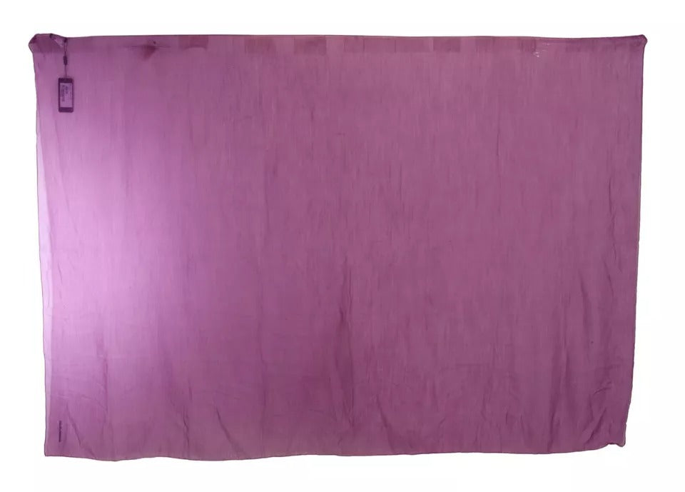Dolce & Gabbana Sciarpa Stola Foulard in Cashmere e Seta Viola Tinta Unita