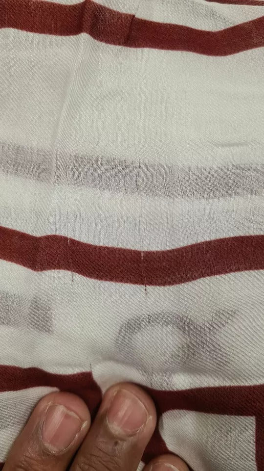 Sciarpa a foulard in modal bianca e rossa stampata Dolce & Gabbana