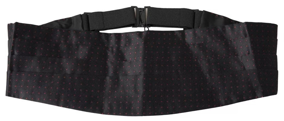 Fascia in seta nera a pois Dolce & Gabbana per smoking