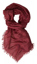 Sciarpa/Stola in cashmere bordeaux di Dolce & Gabbana con frange