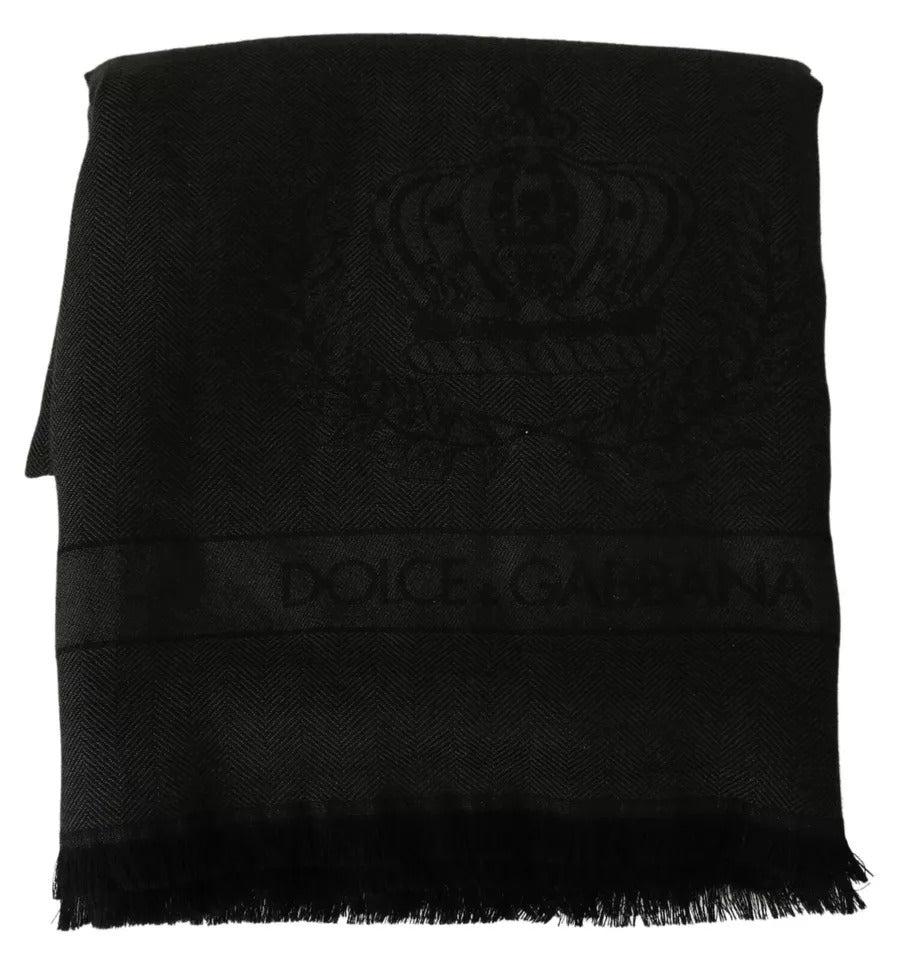 Sciarpa/scialle in cashmere avvolgente verde marrone Dolce & Gabbana
