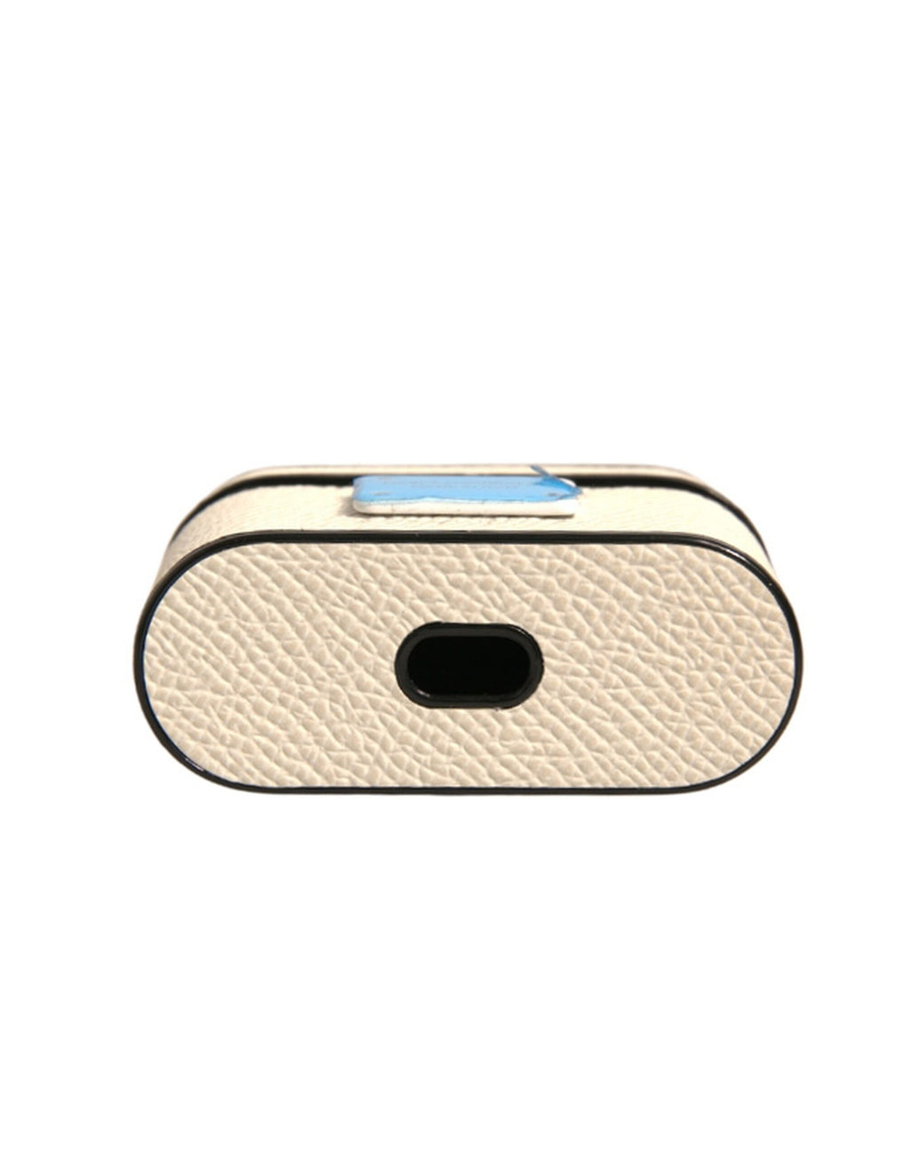 Dolce & Gabbana Custodia per Airpods in Pelle Bianca con Placca Logo in Metallo