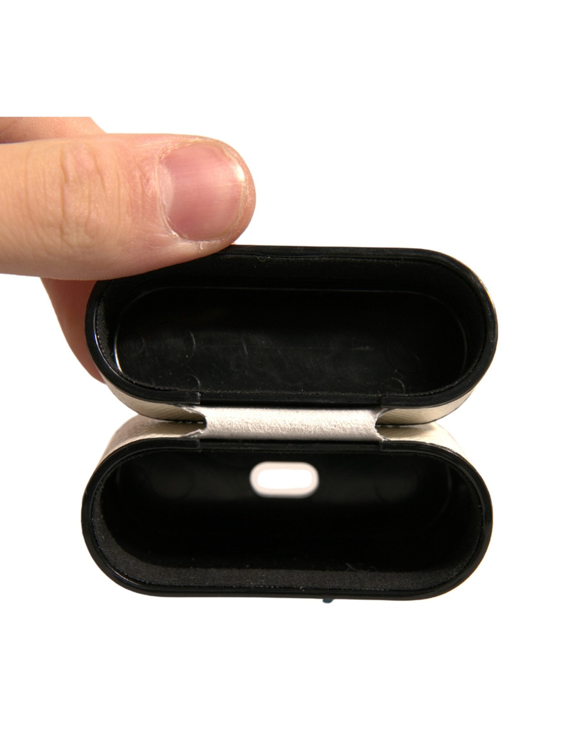 Dolce & Gabbana Custodia per Airpods in Pelle Bianca con Placca Logo in Metallo