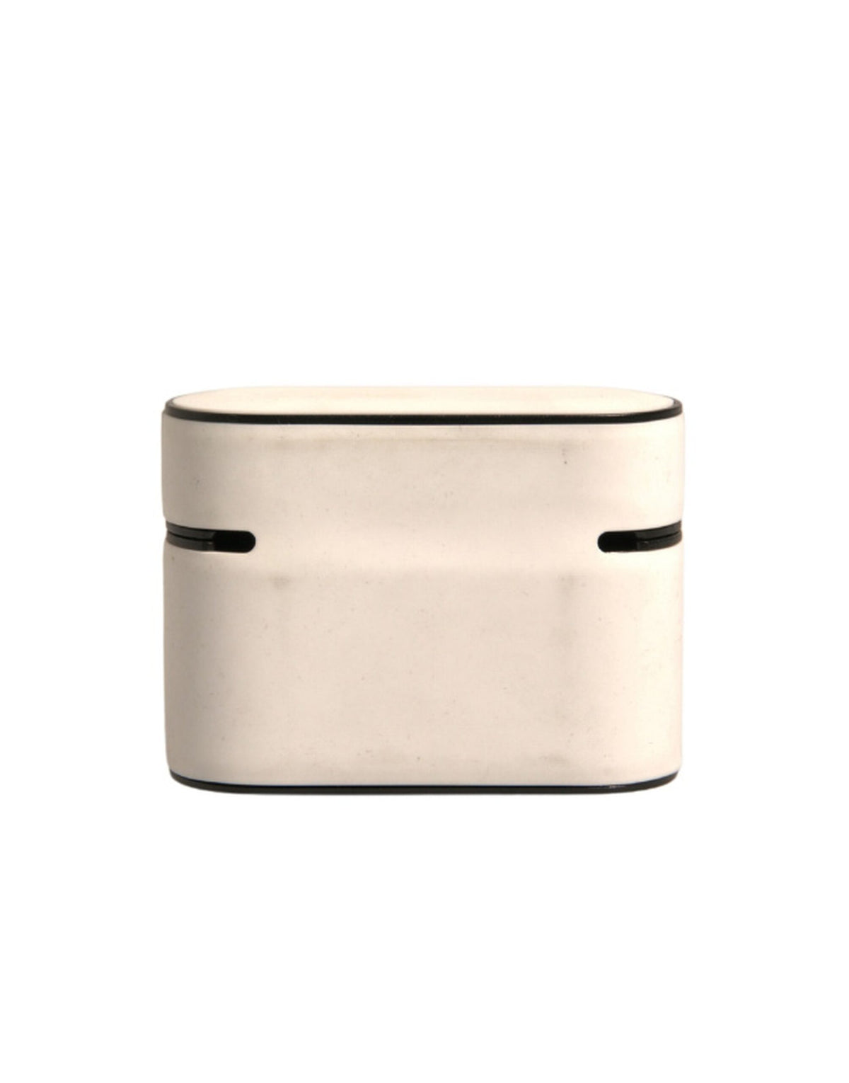 Custodia per AirPods Dolce & Gabbana in PVC bianco con placca logo in rilievo