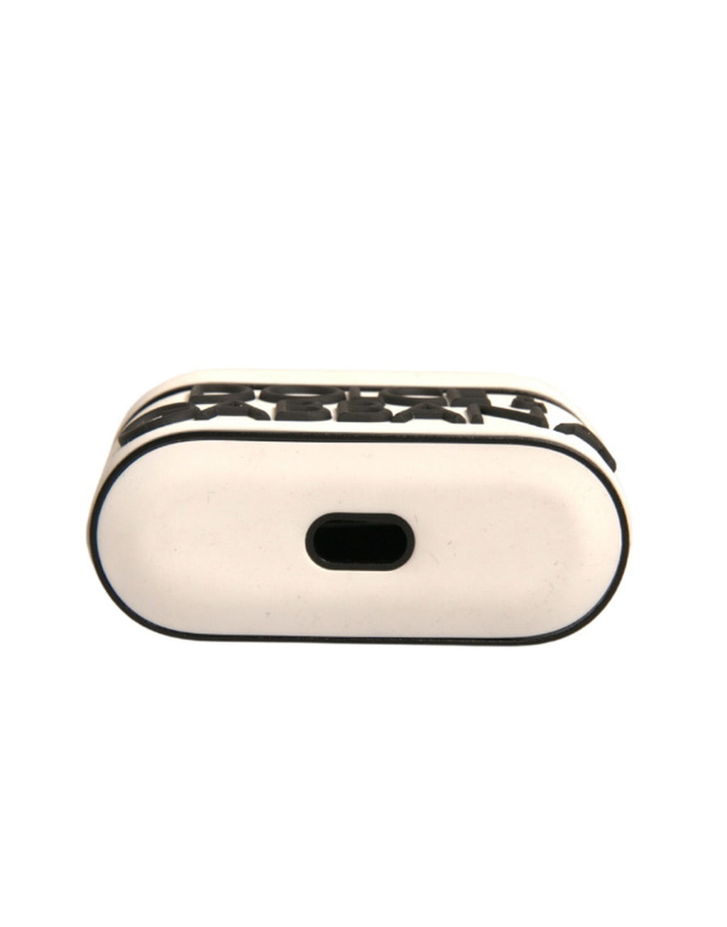 Custodia per AirPods Dolce & Gabbana in PVC bianco con placca logo in rilievo