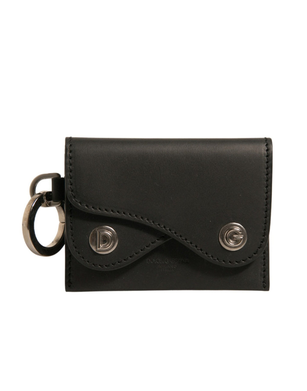 Dolce & Gabbana Portachiavi Portacarte in Pelle Nera