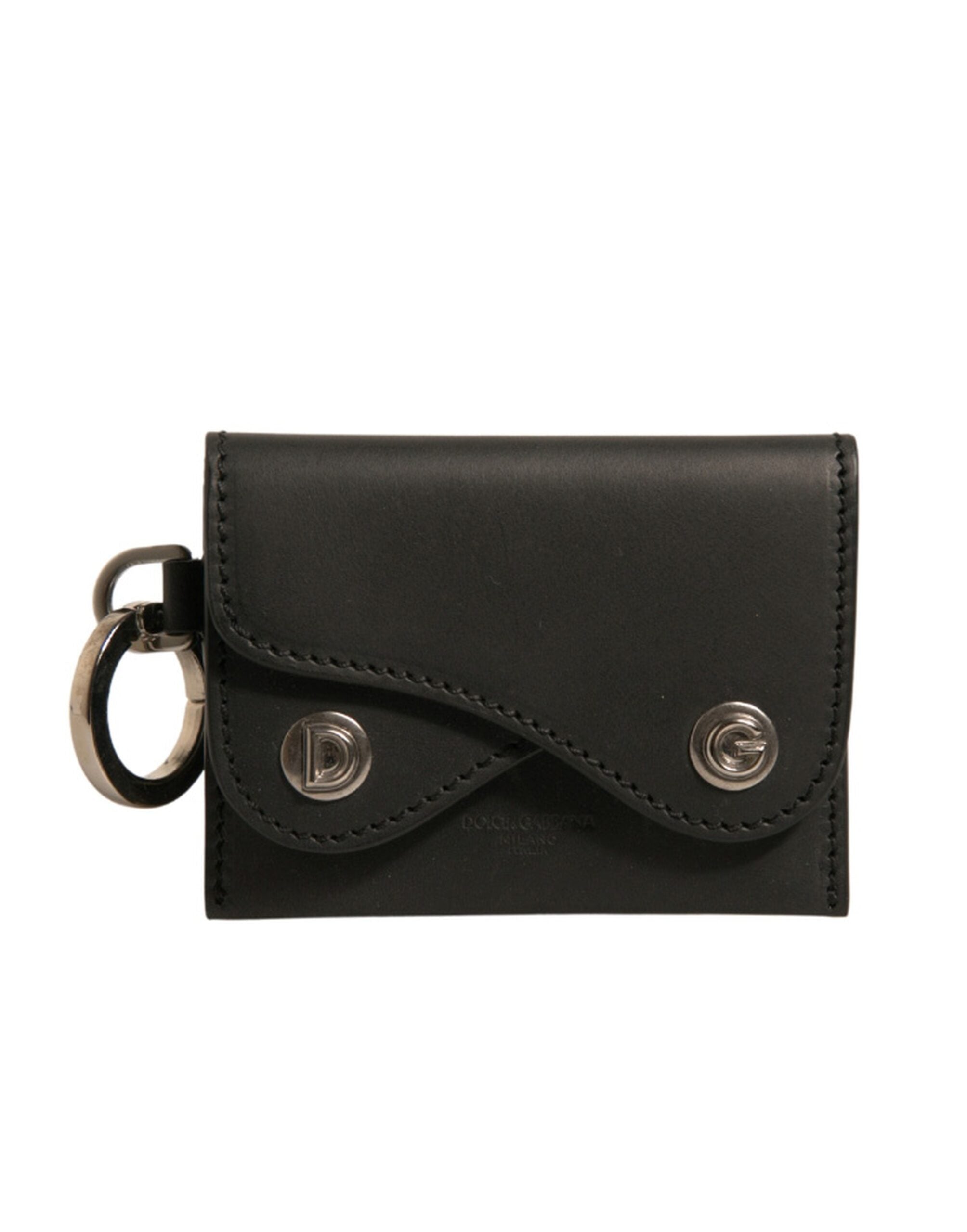 Dolce & Gabbana Portachiavi Portacarte in Pelle Nera