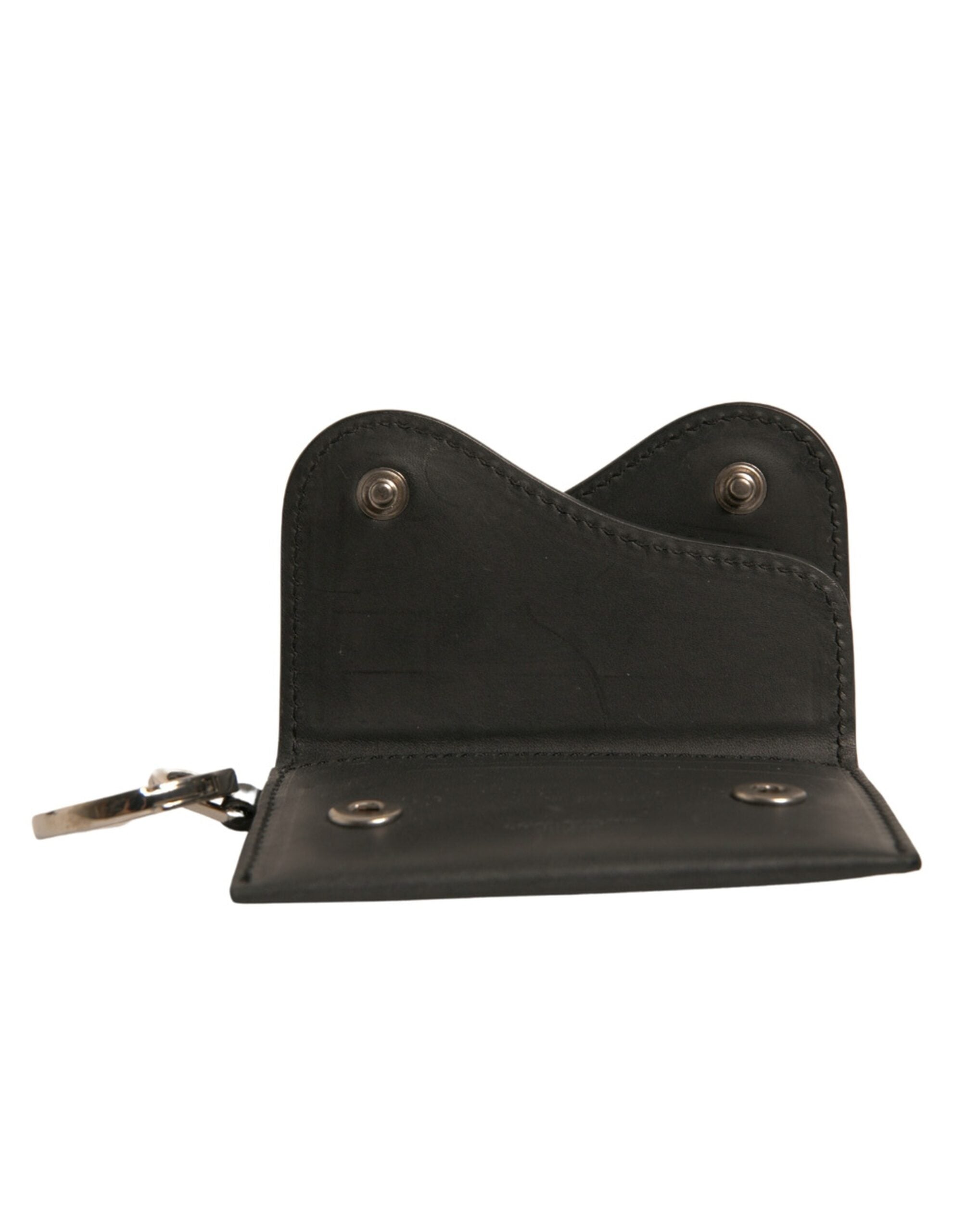 Dolce & Gabbana Portachiavi Portacarte in Pelle Nera