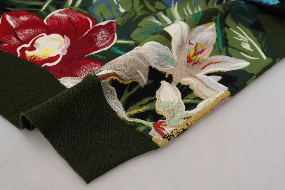 Dolce & Gabbana Maglione in lana e seta con logo Jungle