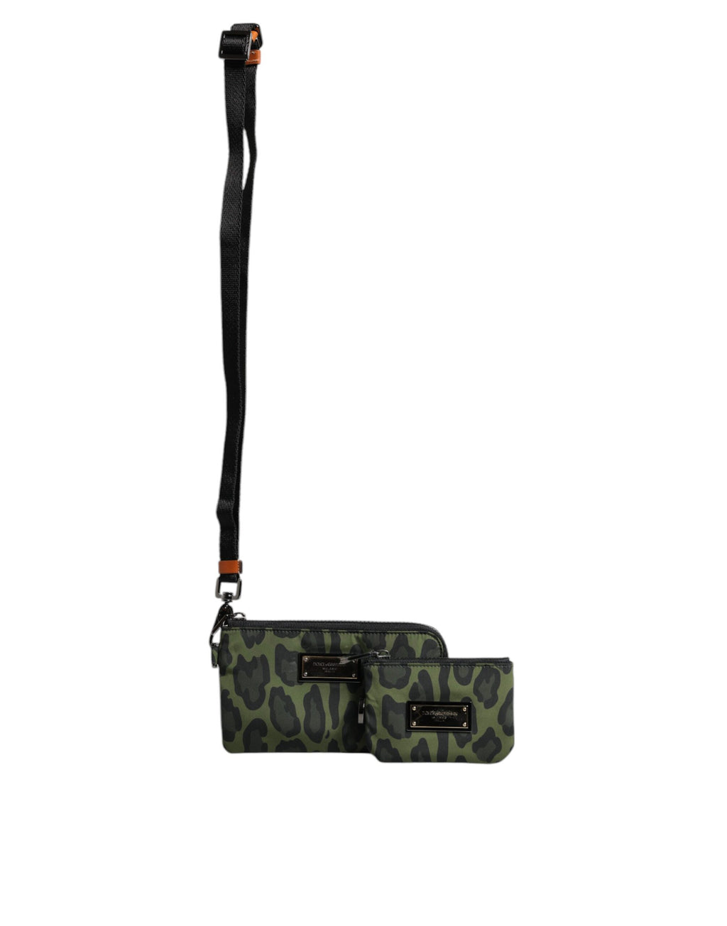 Borsone Multifunzionale Dolce & Gabbana in Pelle Leopardo Verde con Targhetta Logo