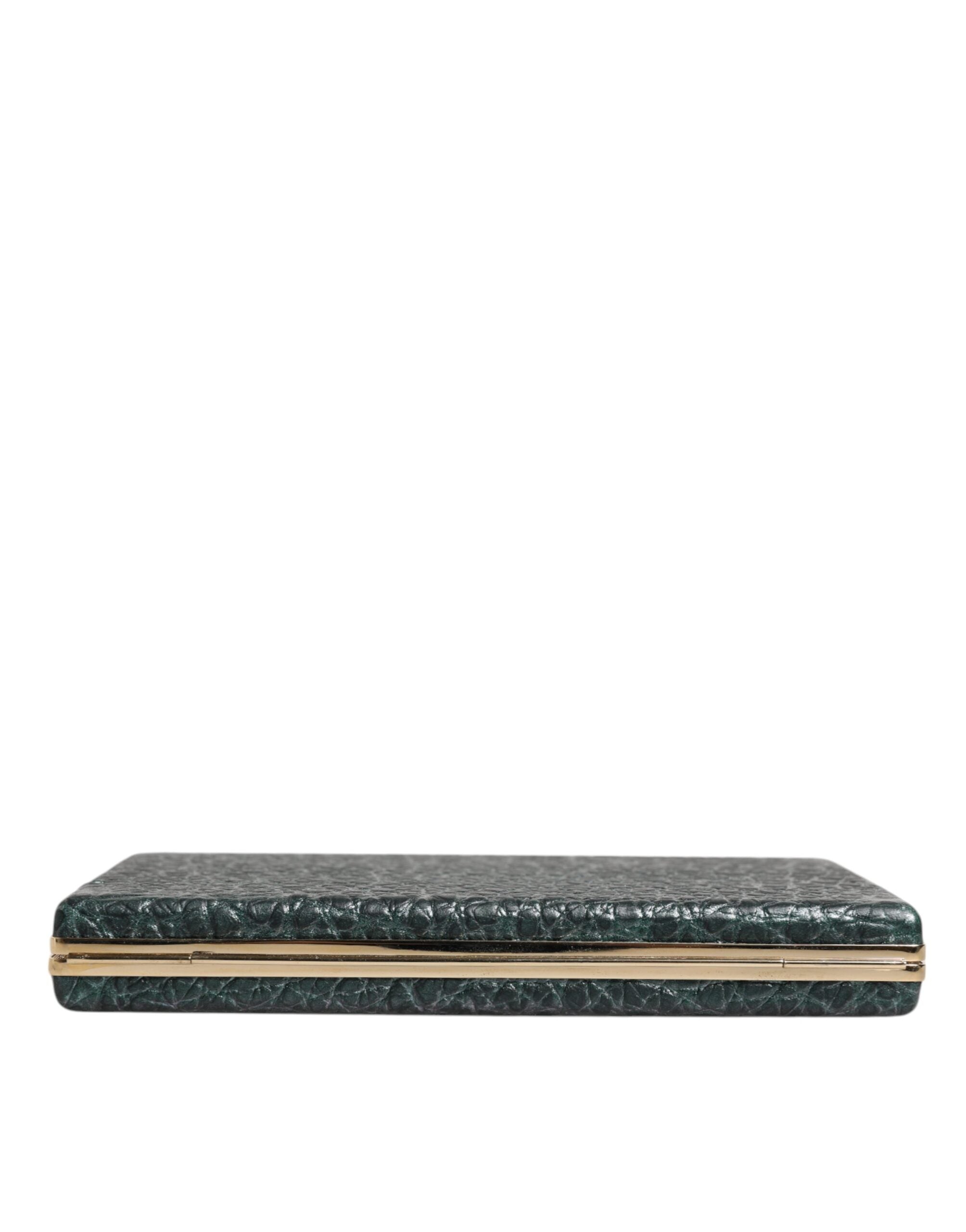 Dolce & Gabbana Borsa Clutch a Tracolla da Sera in Pelle Nera