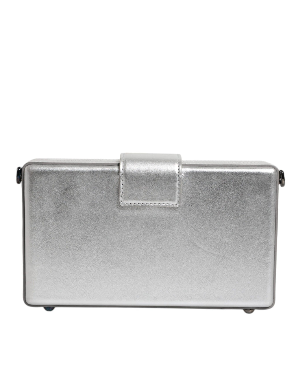 Borsa a tracolla Dolce & Gabbana DG BOX in pelle argento metallizzato