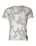 Dolce & Gabbana T-shirt girocollo in cotone mimetico bianco grigio