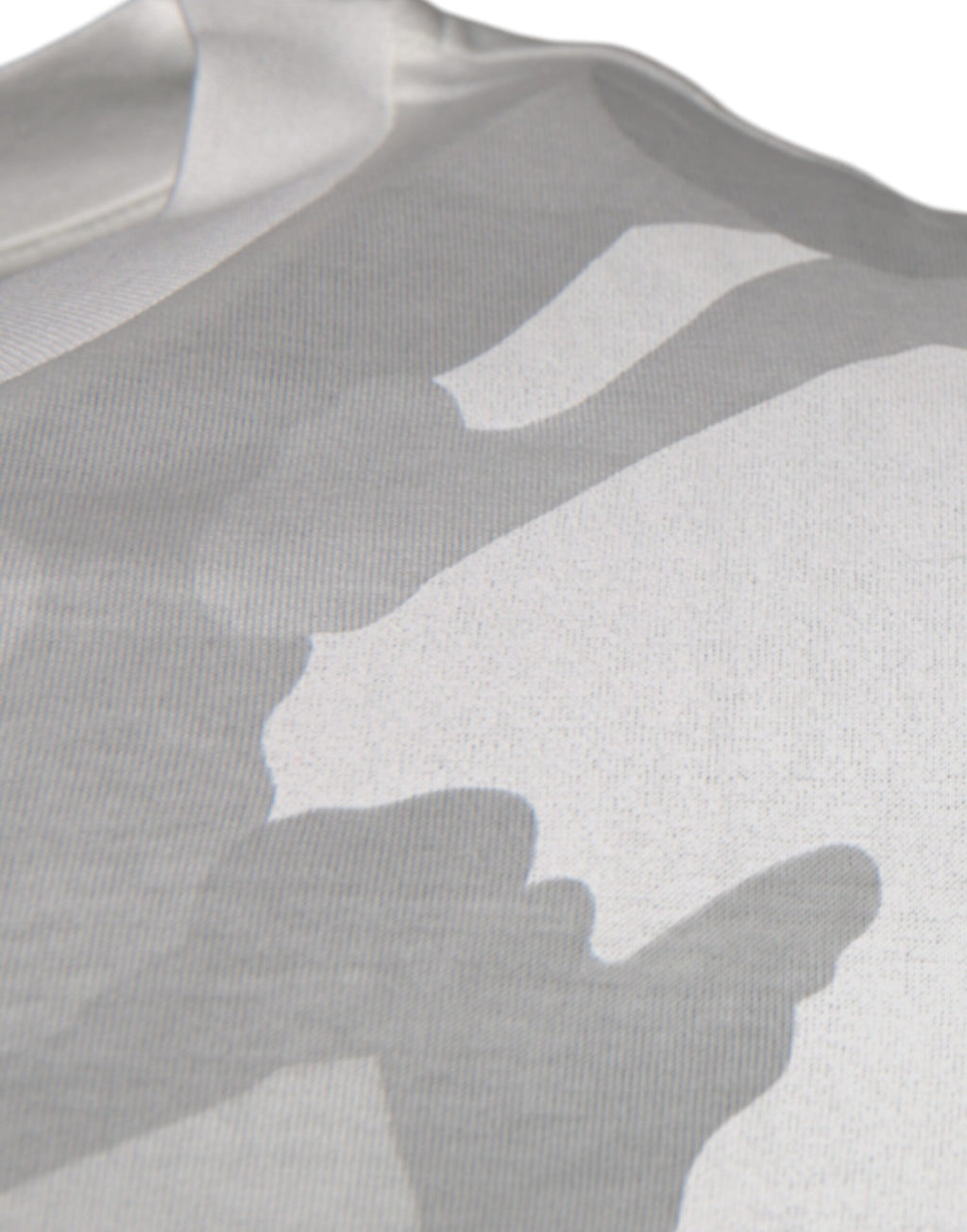 Dolce & Gabbana T-shirt girocollo in cotone mimetico bianco grigio