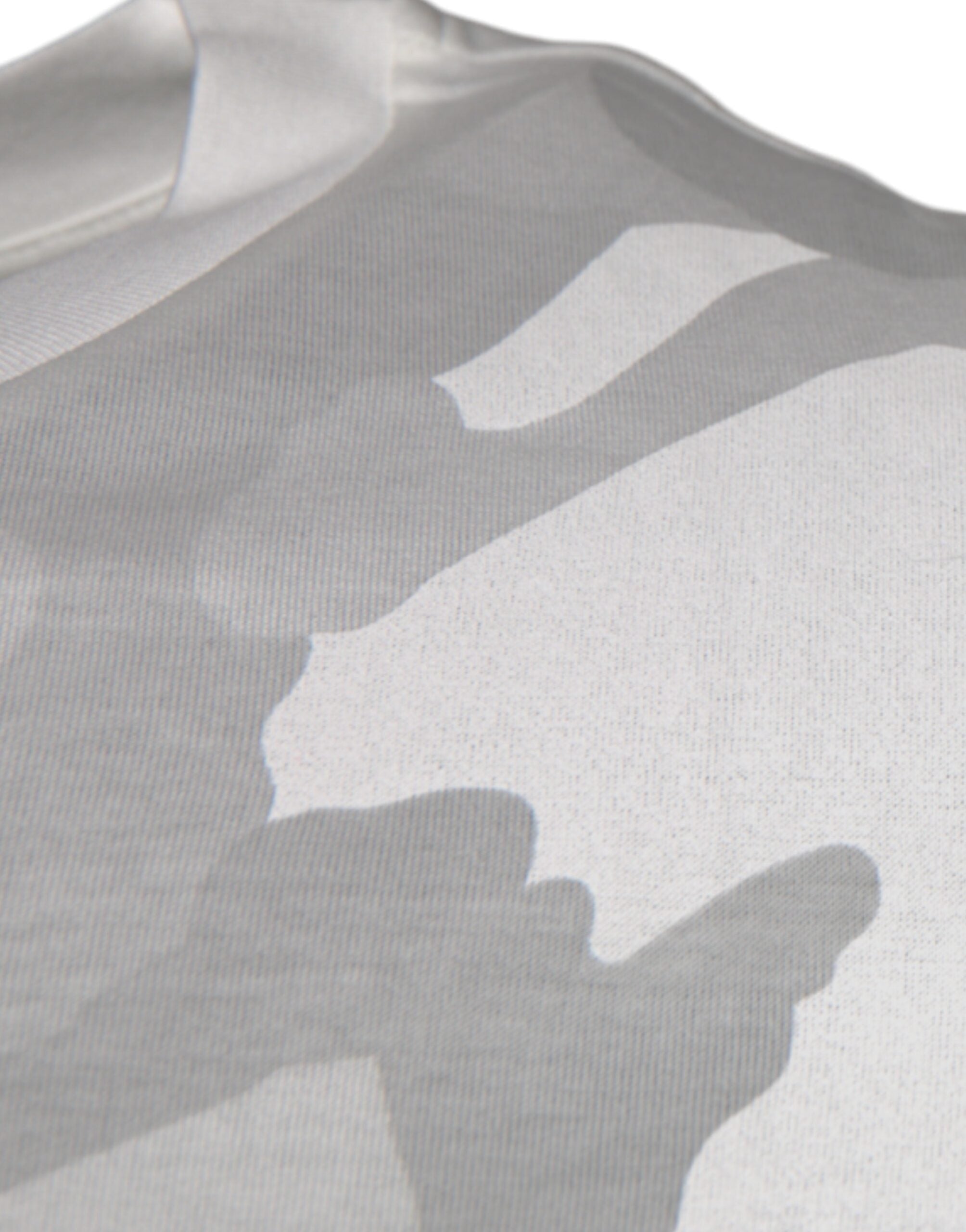 Dolce & Gabbana T-shirt girocollo in cotone mimetico bianco grigio