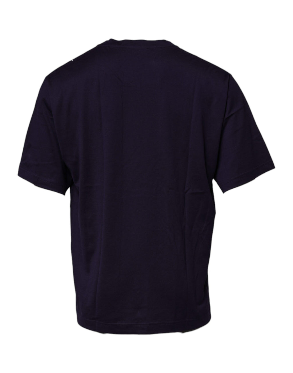 T-shirt girocollo in cotone blu navy con logo DG di Dolce & Gabbana