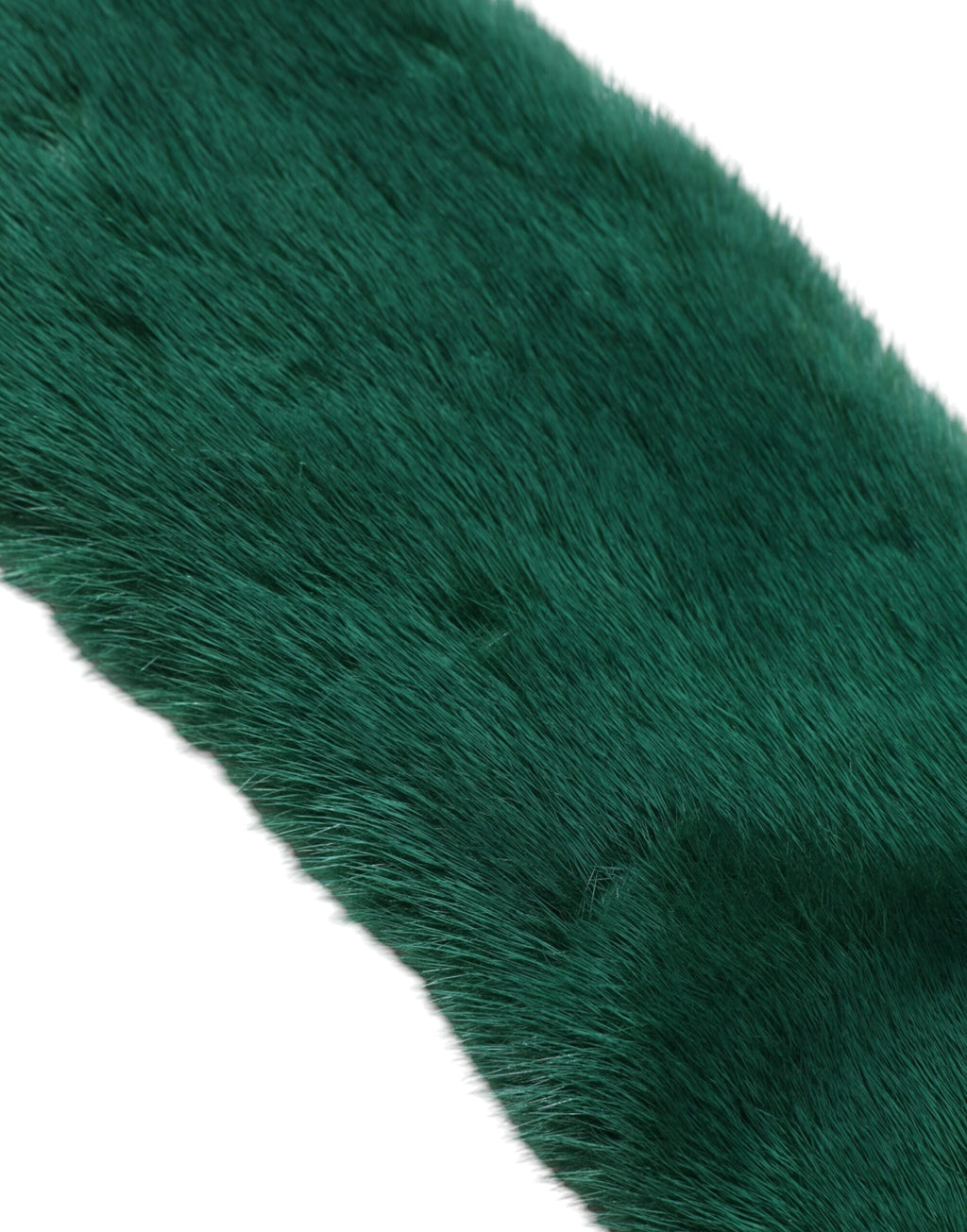 Sciarpa avvolgente da donna Dolce & Gabbana con collo in pelliccia di visone verde