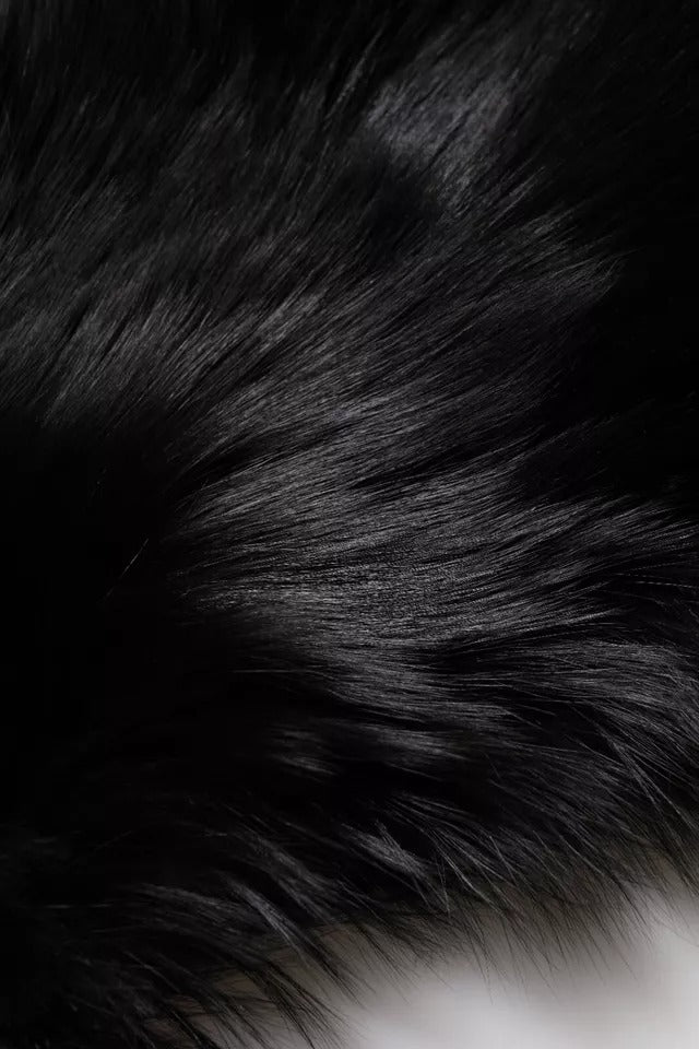 Sciarpa scaldacollo in pelliccia di volpe nera Dolce & Gabbana