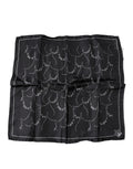 Sciarpa Fazzoletto in Seta Nera Fantasia Dolce & Gabbana