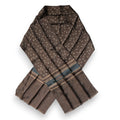 Sciarpa Dolce & Gabbana "Brown Fantasy" in seta con fascia da collo