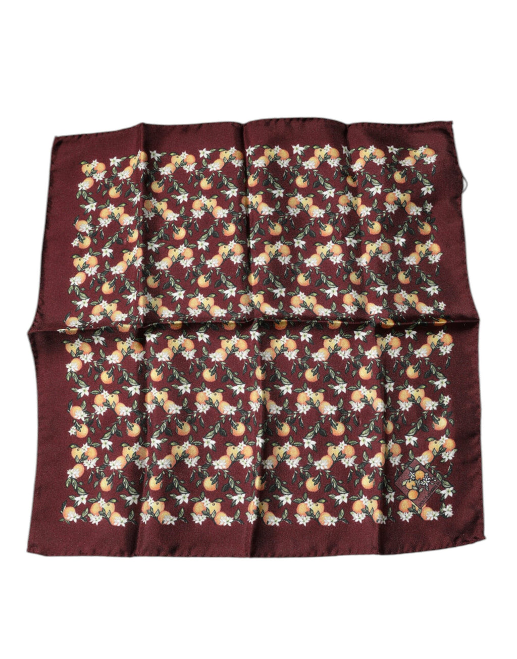 Fazzoletto Foulard Quadrato in Seta Dolce & Gabbana Arancio Bordeaux