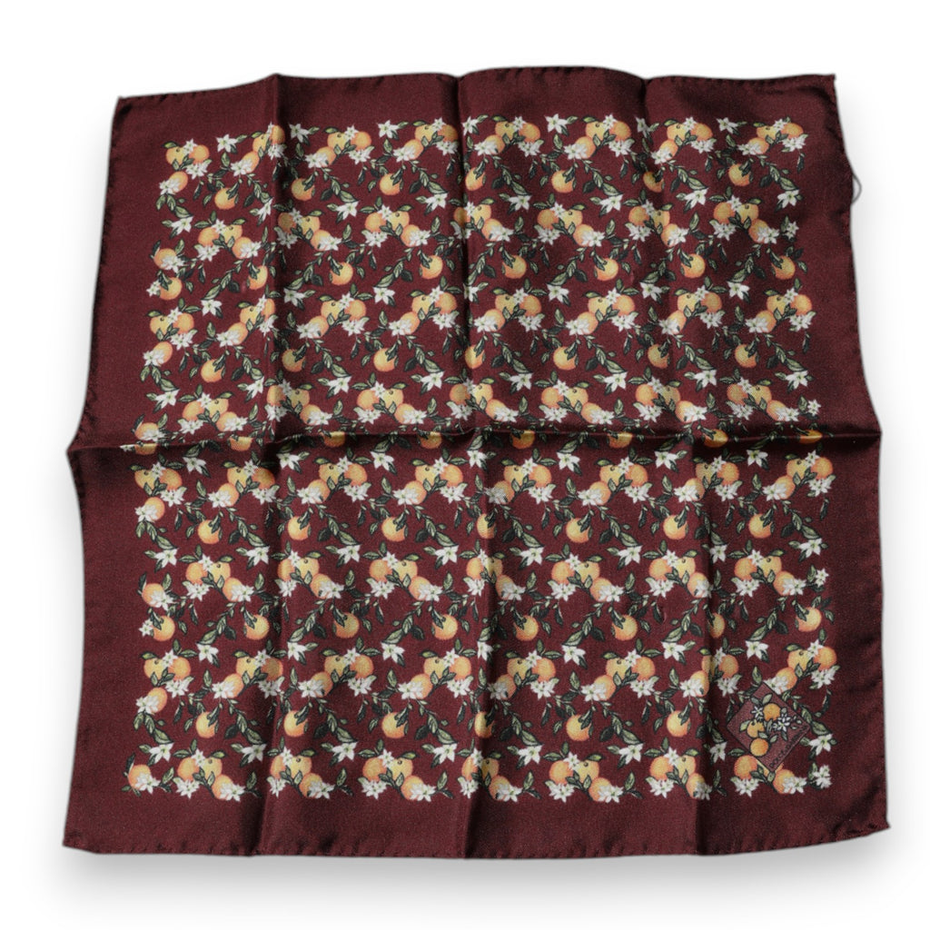 Fazzoletto Foulard Quadrato in Seta Dolce & Gabbana Arancio Bordeaux