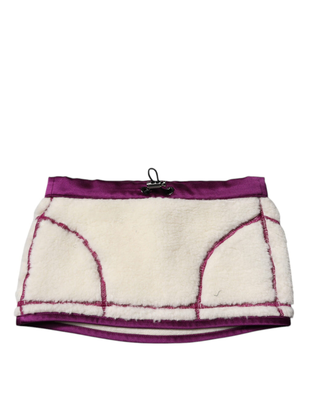 Sciarpa Scaldacollo in Pile Cashmere Dolce & Gabbana Bianco Viola