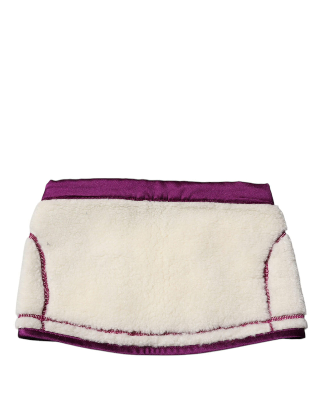 Sciarpa Scaldacollo in Pile Cashmere Dolce & Gabbana Bianco Viola
