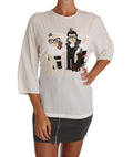 Dolce & Gabbana Camicia T-shirt #dgfamily in seta bianca