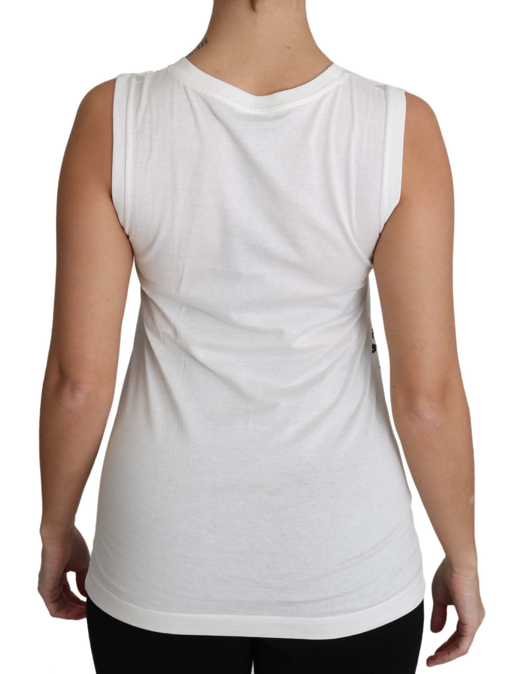 Dolce & Gabbana Canotta Senza Maniche in Cotone Bianco #dgfamily