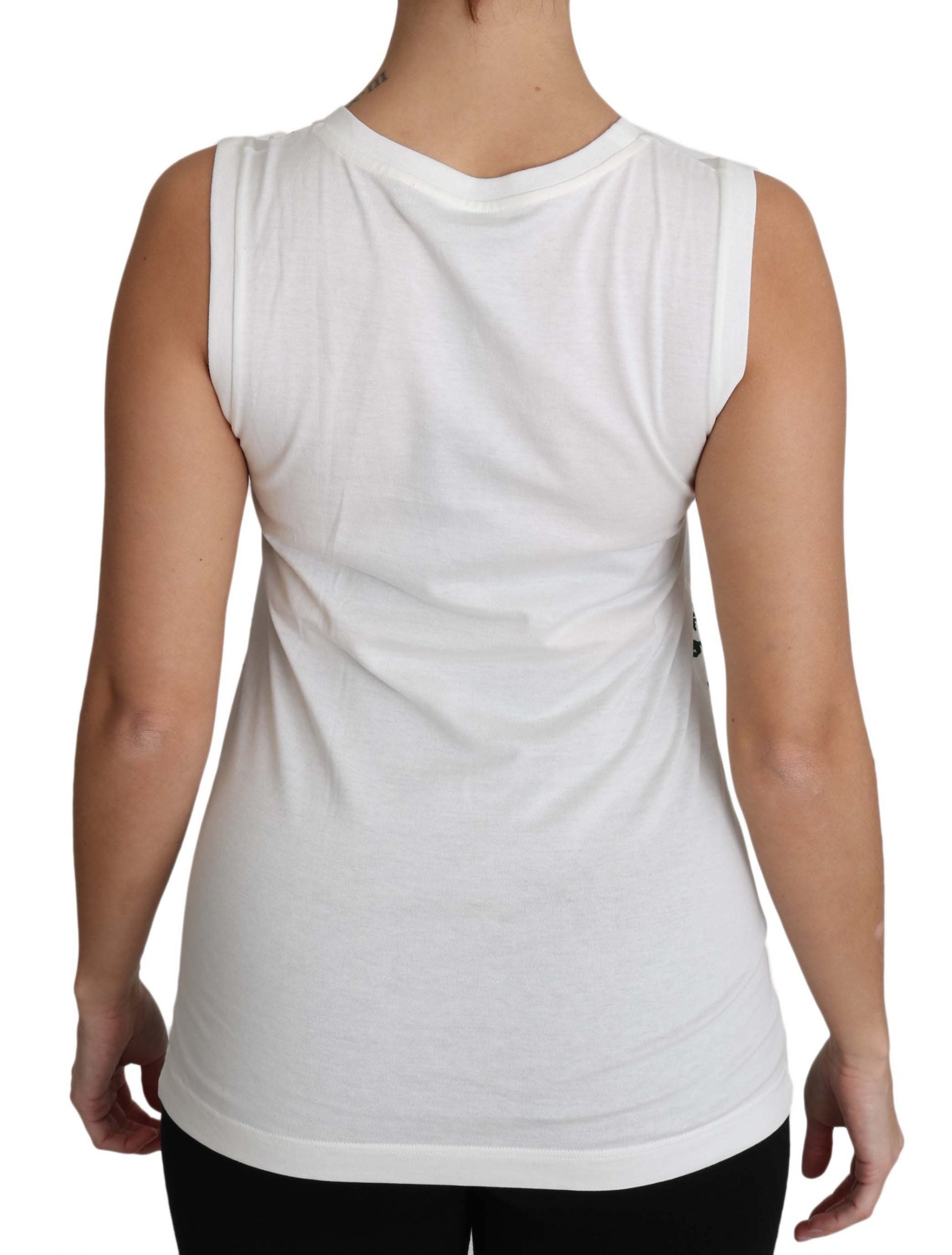 Dolce & Gabbana Canotta Senza Maniche in Cotone Bianco #dgfamily