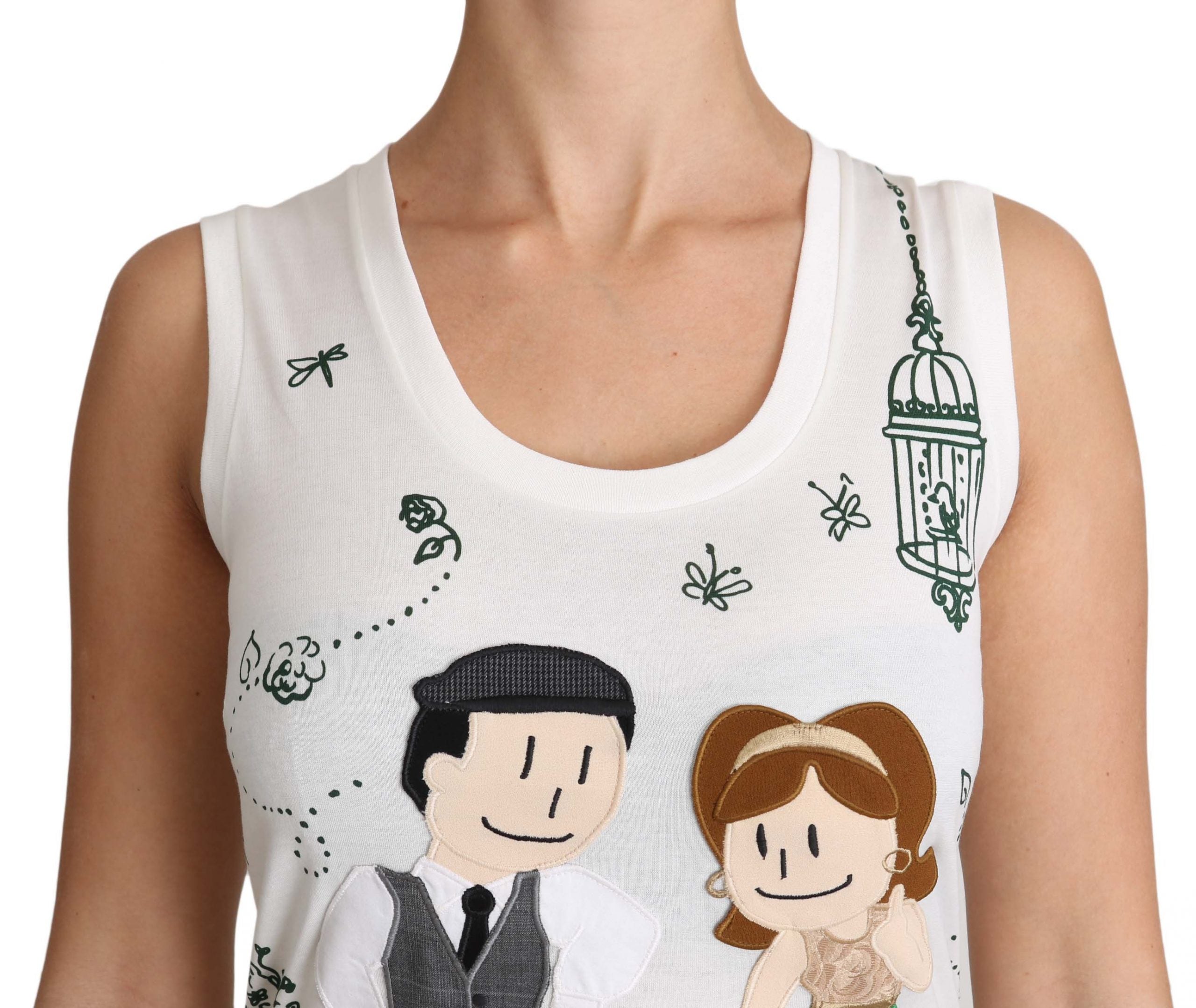 Dolce & Gabbana Canotta Senza Maniche in Cotone Bianco #dgfamily