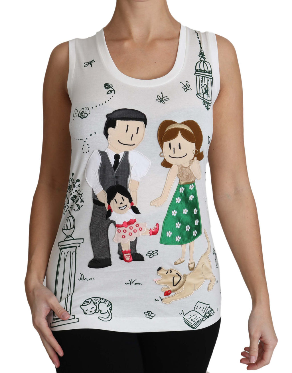 Dolce & Gabbana Canotta Senza Maniche in Cotone Bianco #dgfamily