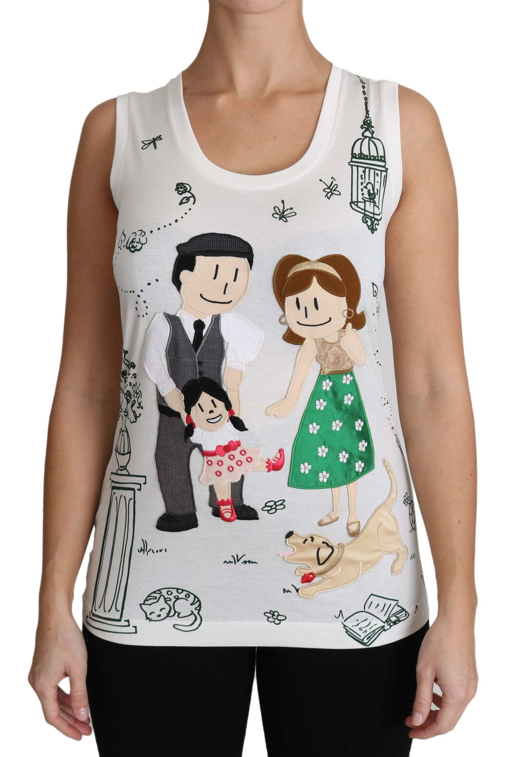 Dolce & Gabbana Canotta Senza Maniche in Cotone Bianco #dgfamily