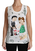Dolce & Gabbana Canotta Senza Maniche in Cotone Bianco #dgfamily