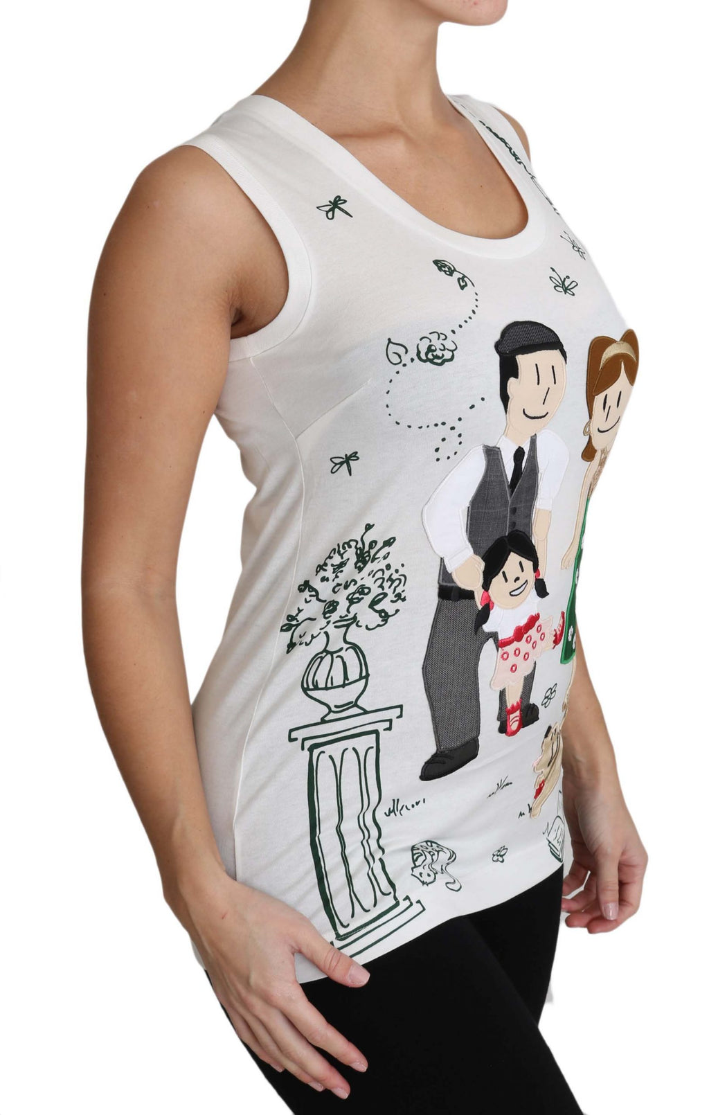 Dolce & Gabbana Canotta Senza Maniche in Cotone Bianco #dgfamily
