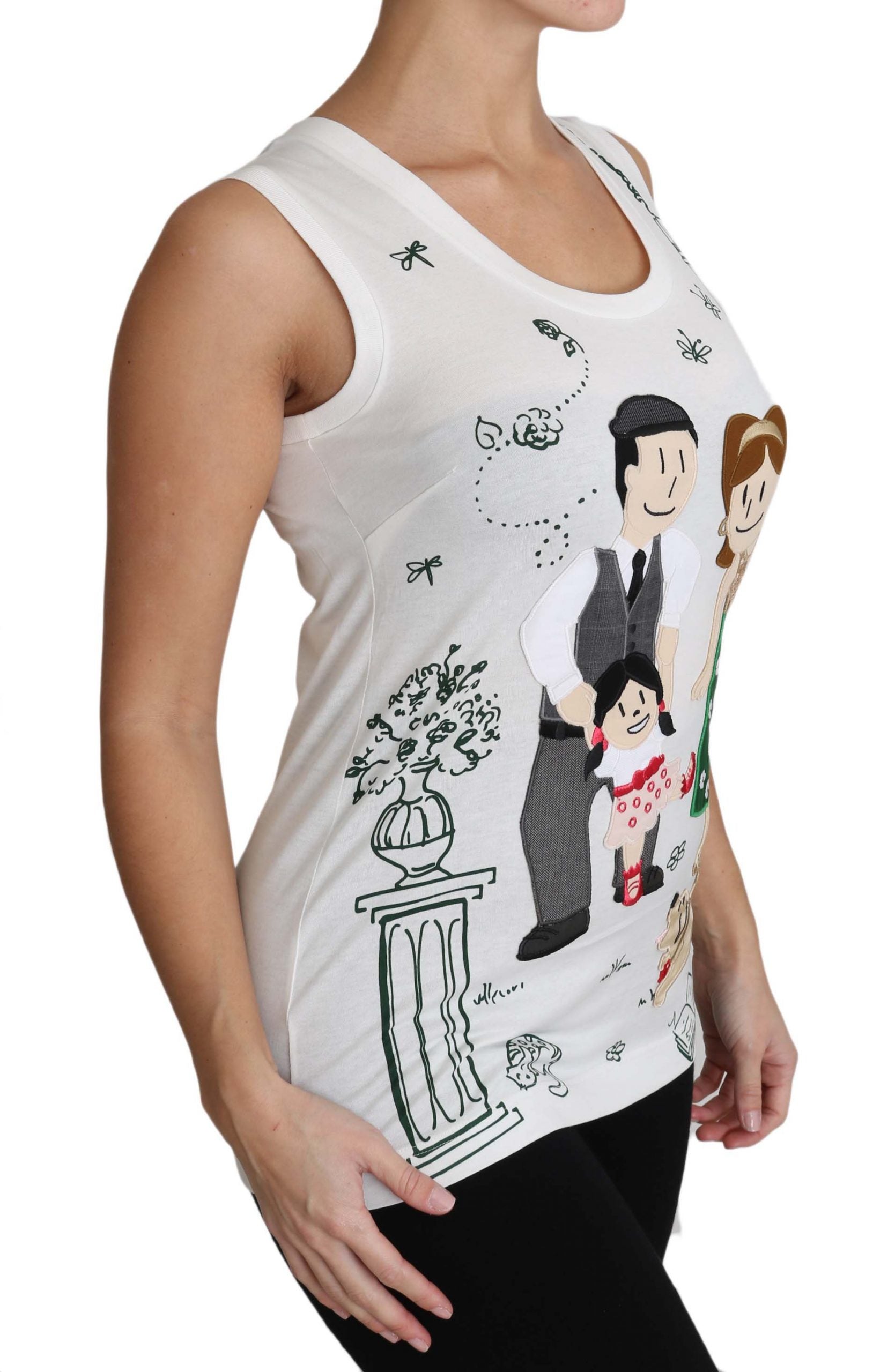 Dolce & Gabbana Canotta Senza Maniche in Cotone Bianco #dgfamily