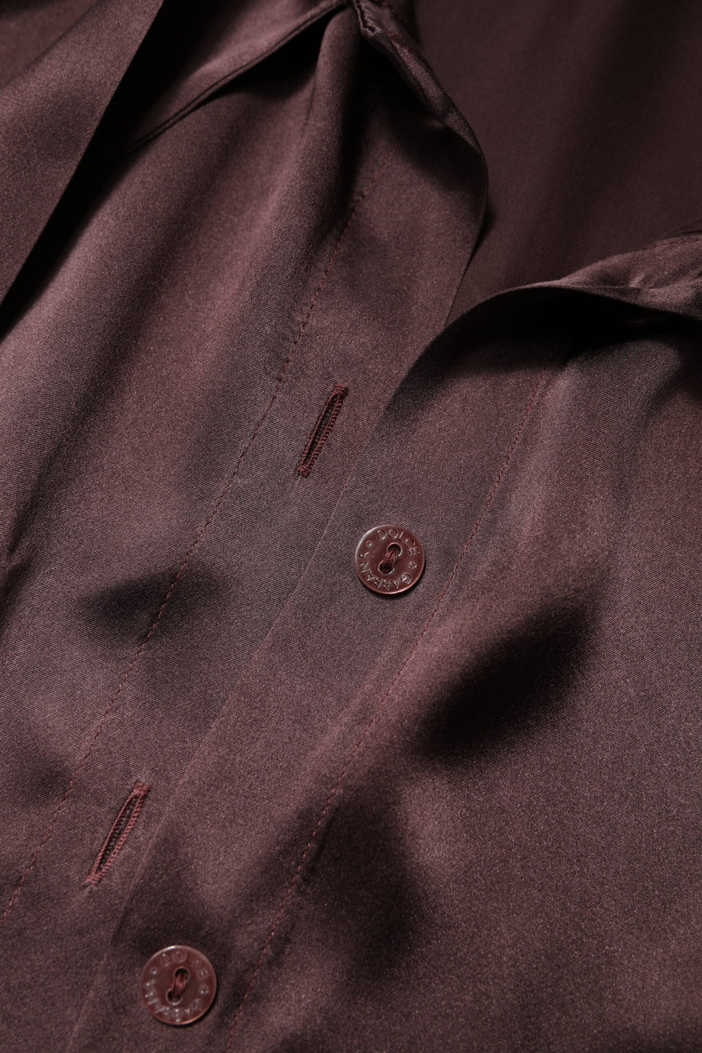 Blusa a maniche lunghe con colletto Ascot marrone Dolce & Gabbana