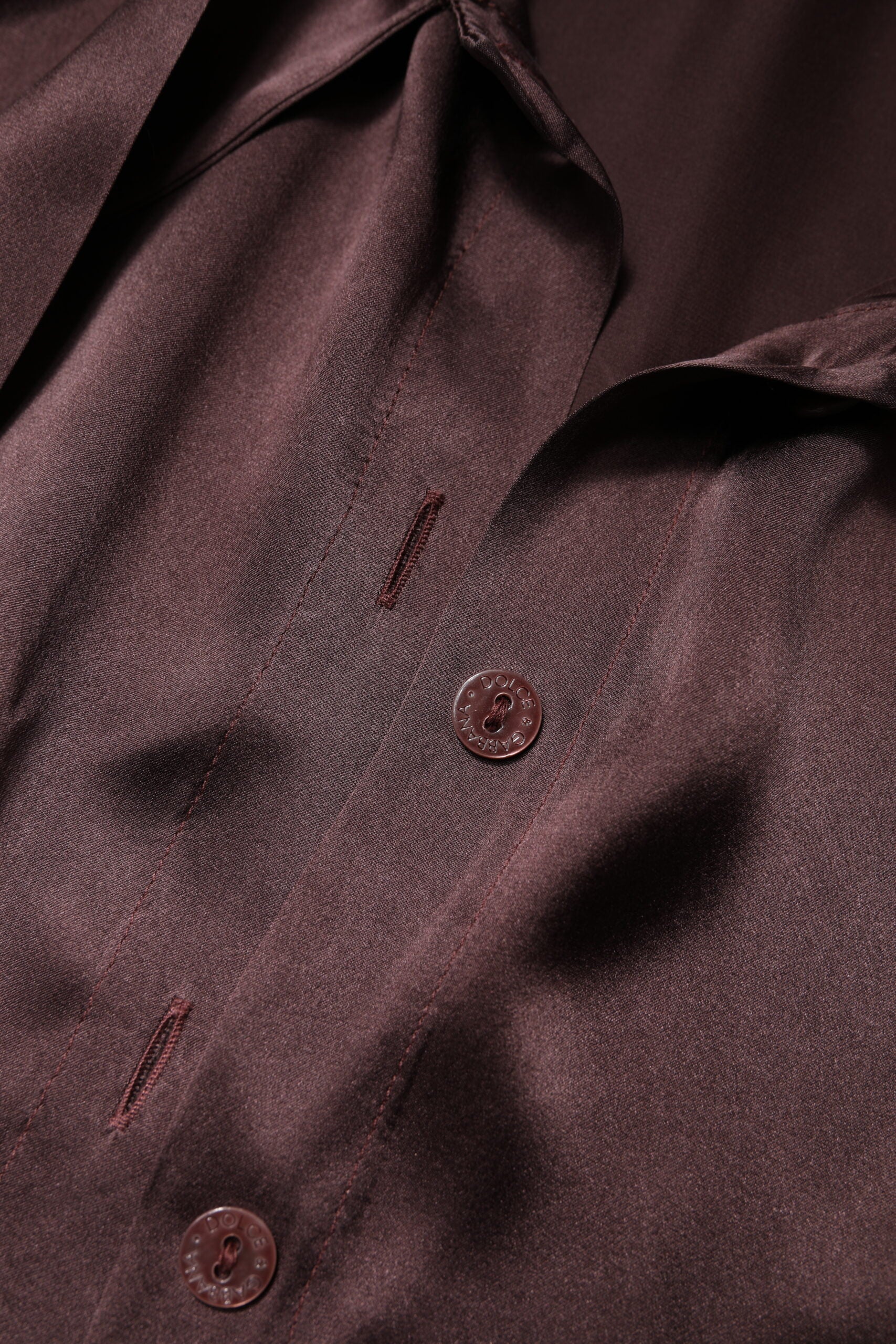Blusa a maniche lunghe con colletto Ascot marrone Dolce & Gabbana