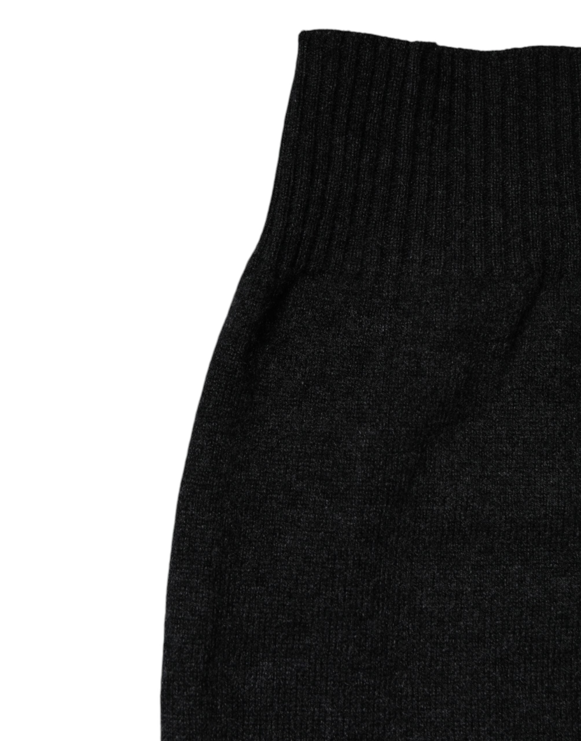 Scaldacollo foulard in cashmere nero a maglia Dolce & Gabbana