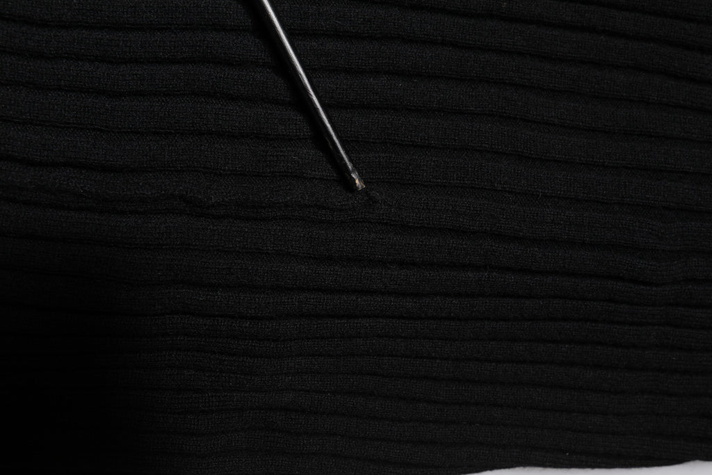 Scaldacollo a Foulard in Cashmere Nero Lavorato a Maglia Dolce & Gabbana