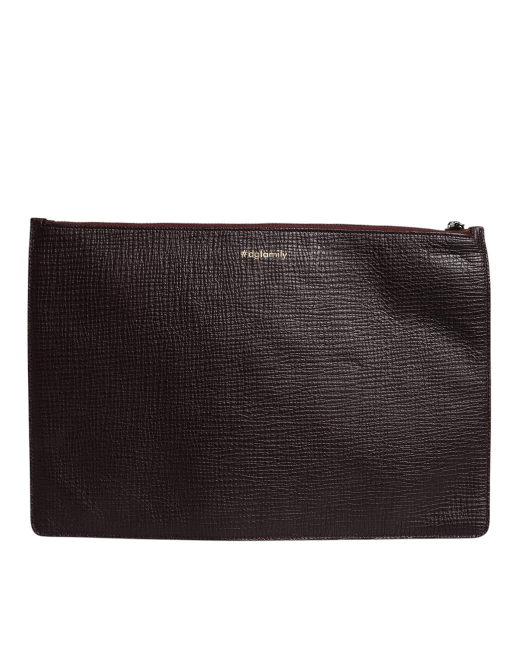 Pochette da uomo Dolce & Gabbana in pelle marrone con applicazioni #DGFAMILY