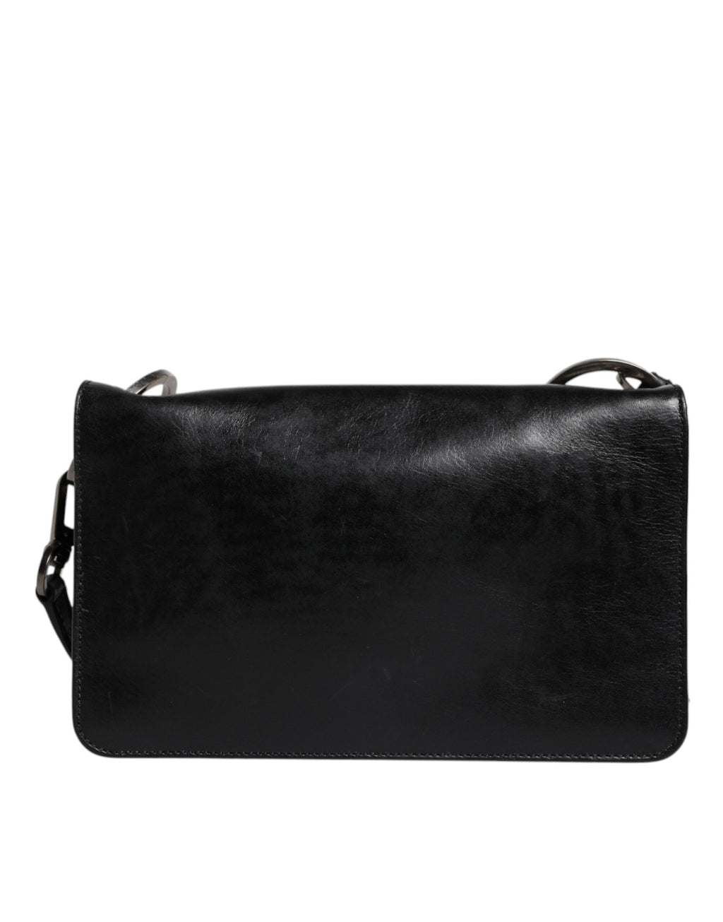 Borsa a tracolla/borsa a tracolla Dolce & Gabbana in pelle nera con logo