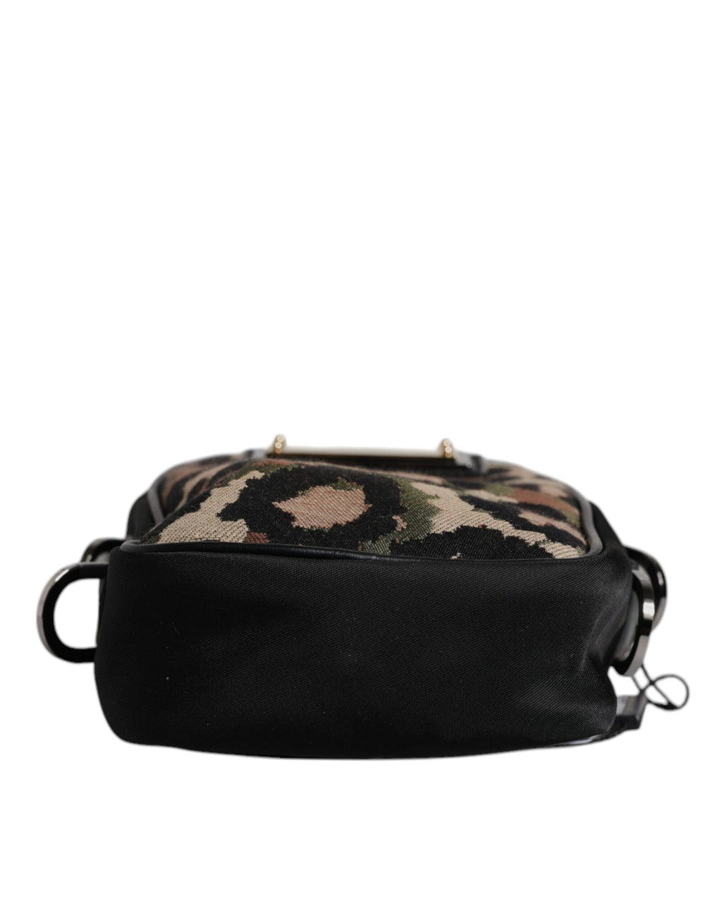 Borsa a tracolla Dolce & Gabbana multicolore con placca logo in jacquard leopardato