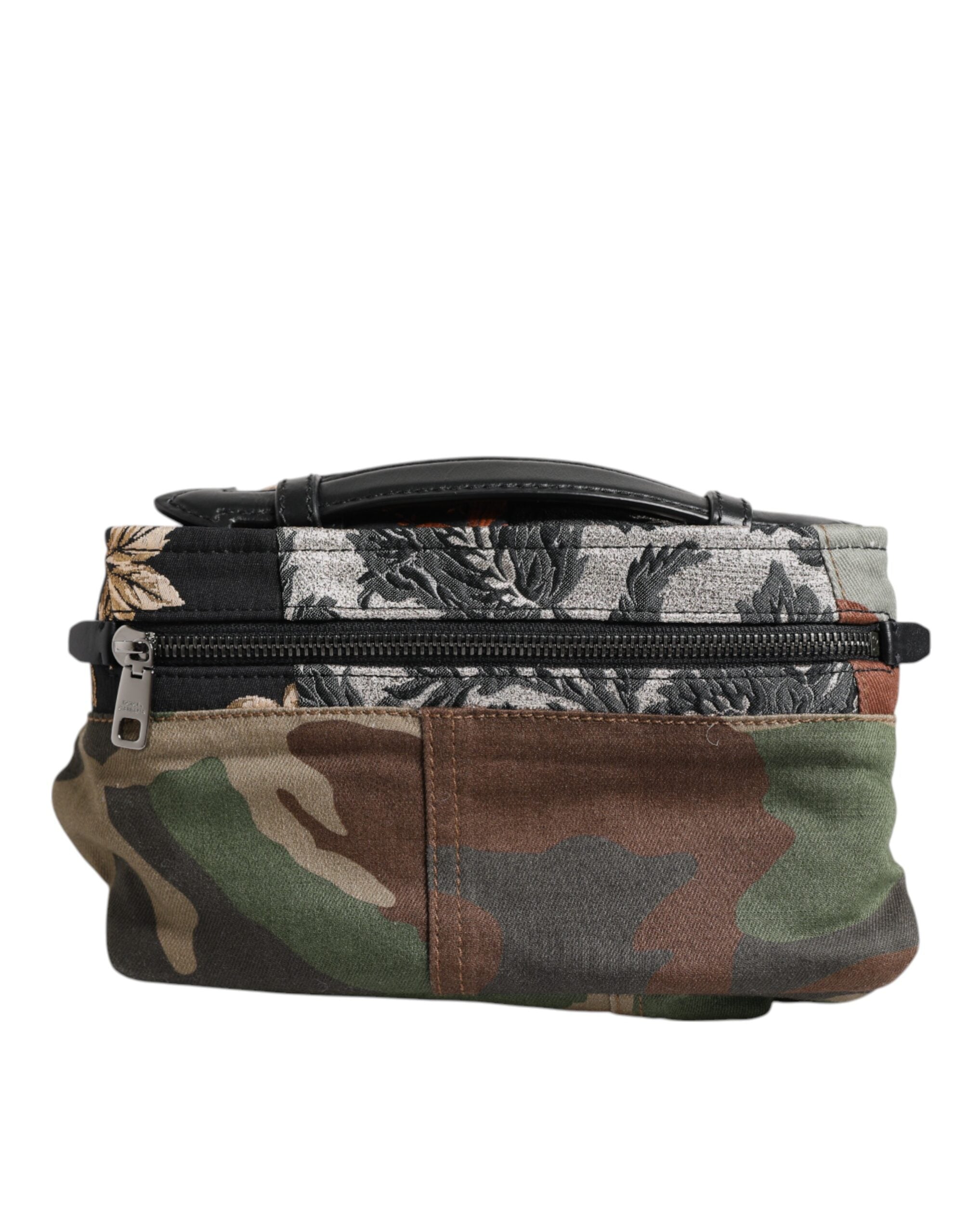 Borsello marsupio Dolce & Gabbana multicolore con logo patchwork mimetico in vita