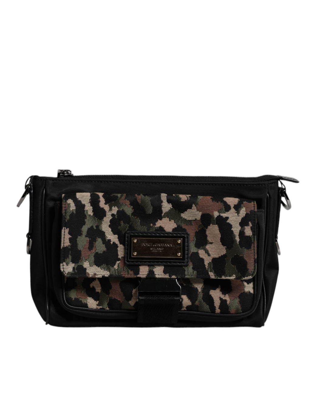 Borsa a tracolla Dolce & Gabbana in jacquard leopardato multicolore