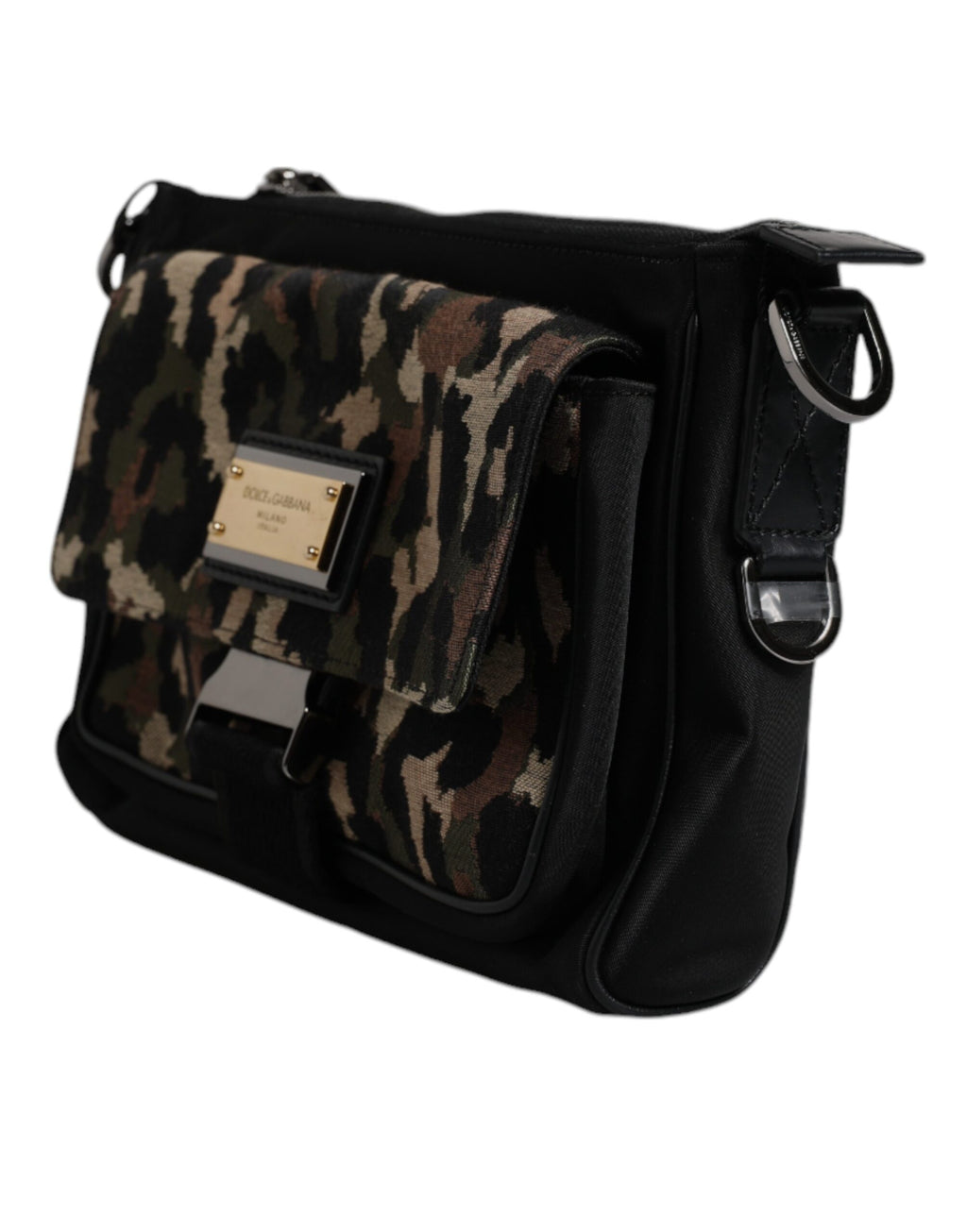 Borsa a tracolla Dolce & Gabbana in jacquard leopardato multicolore