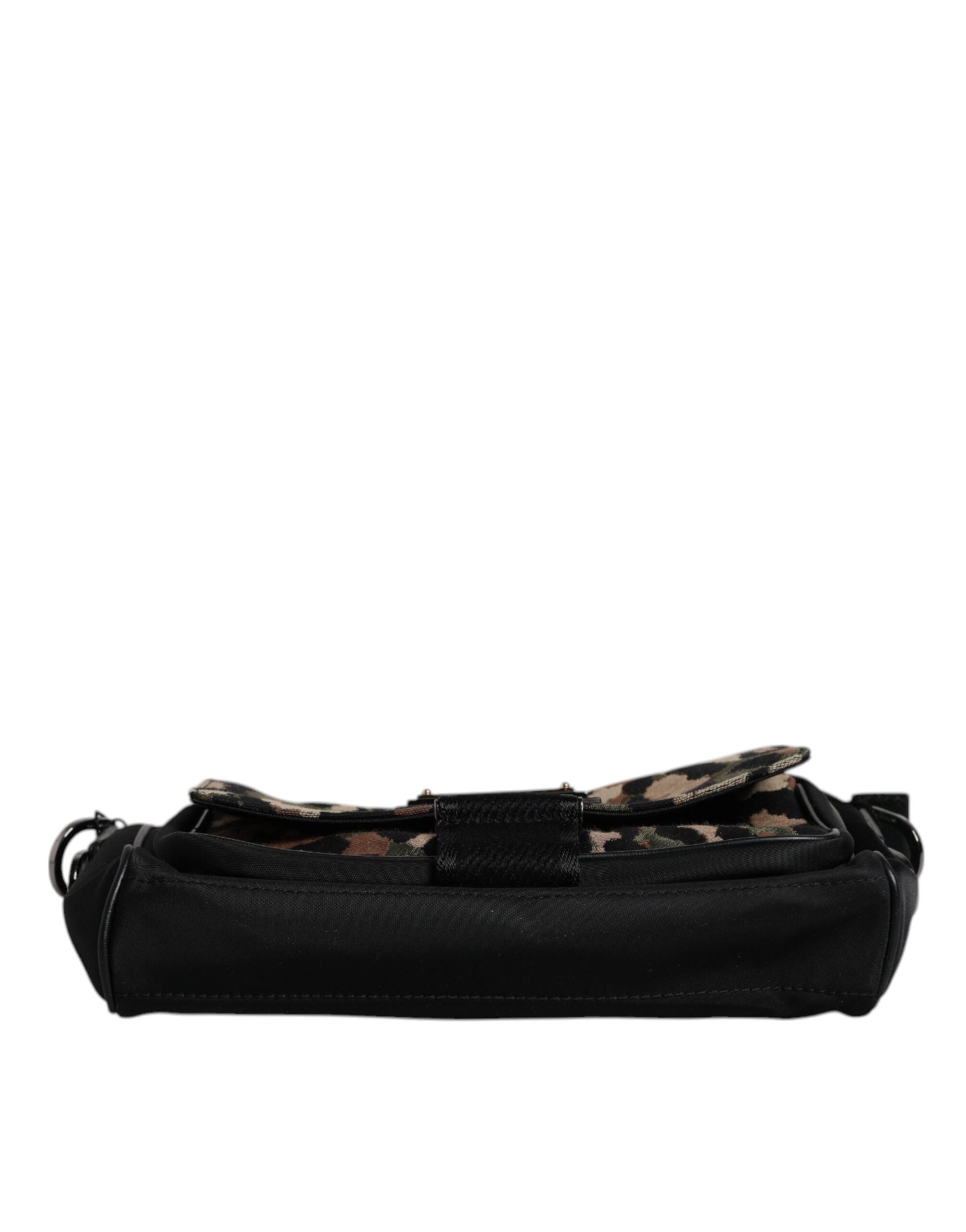 Borsa a tracolla Dolce & Gabbana in jacquard leopardato multicolore