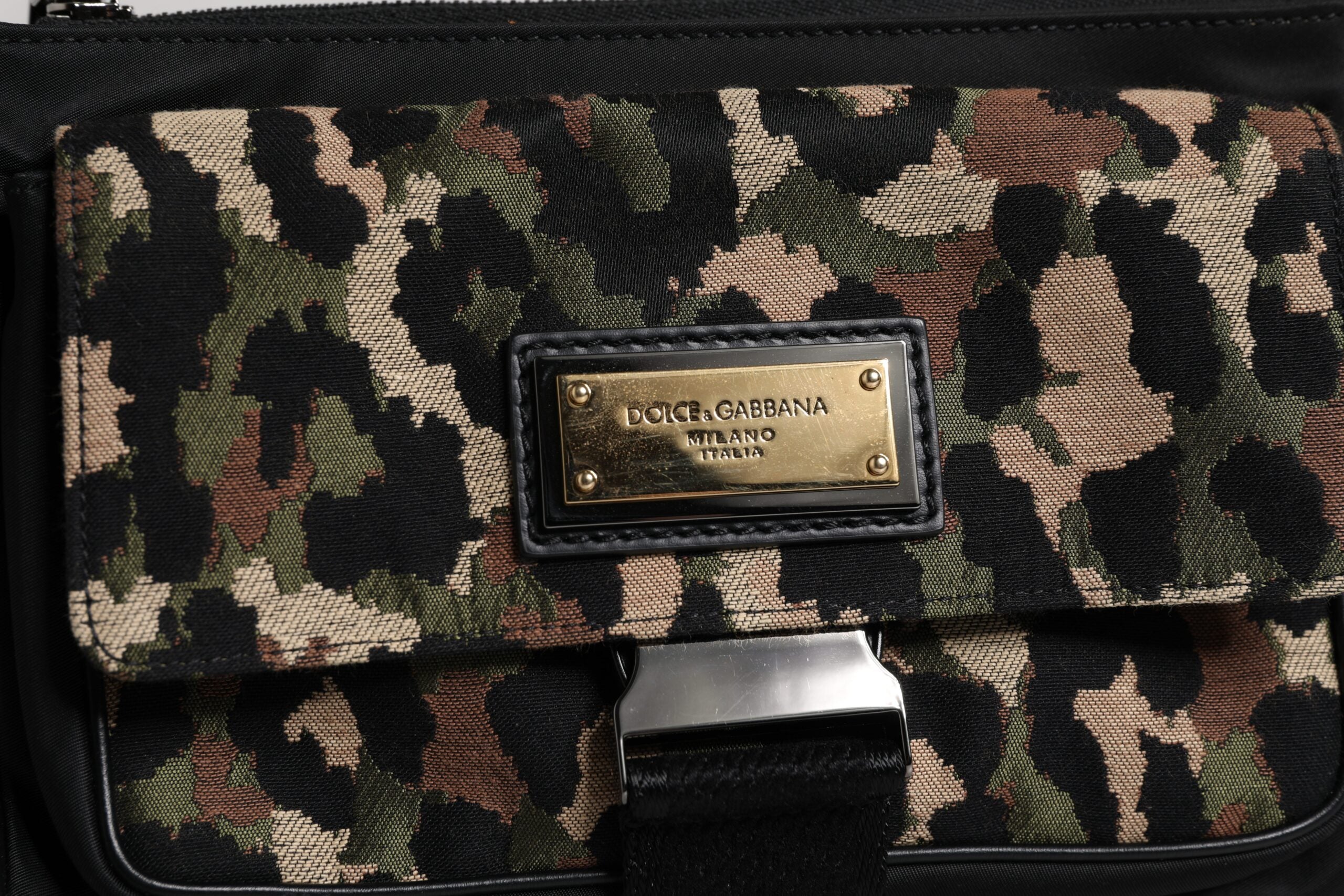 Borsa a tracolla Dolce & Gabbana in jacquard leopardato multicolore